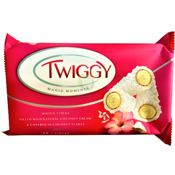 Конфеты "TWIGGY" с кокосовыми сливками в кокосовой обсыпке 185г