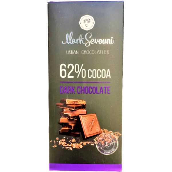 Շոկոլադե սալիկ «Mark Sevouni» 62% մուգ շոկոլադ 90գ