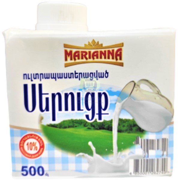 Cream "Marianna" ultrapasterized 10% 500ml