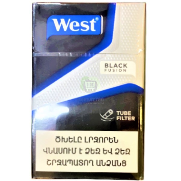 Ծխախոտ «West» սև ֆյուժն 20հատ