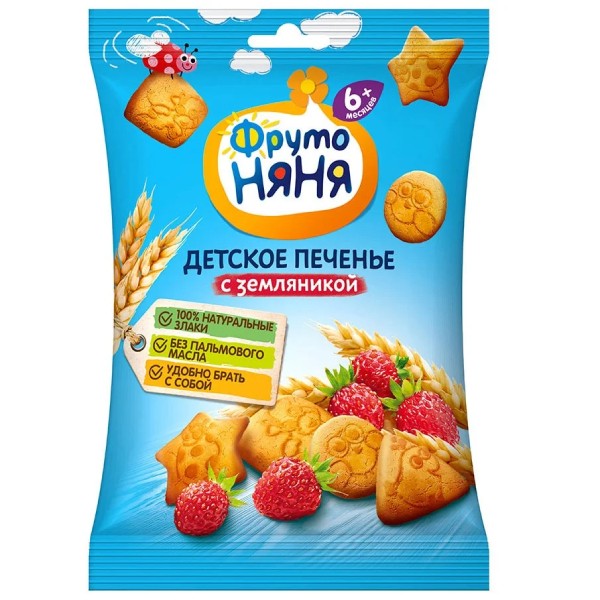 Cookie "FrutoNyanya" with strawberry flavor 50g