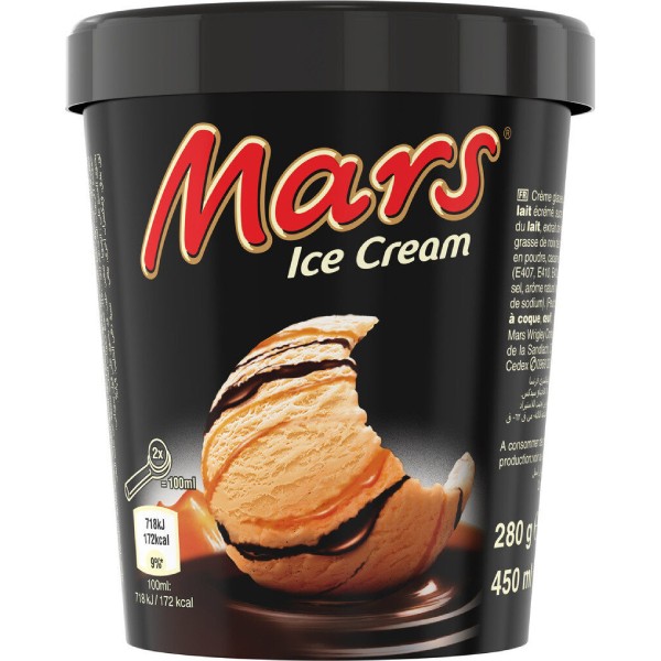 Ice cream "Mars" bucket 280 gr