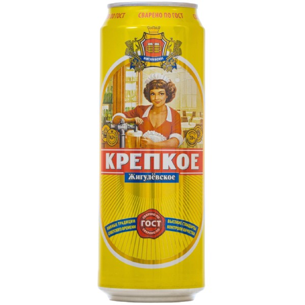 Beer "Zhigulevskoe" strong 4% can 0.45l