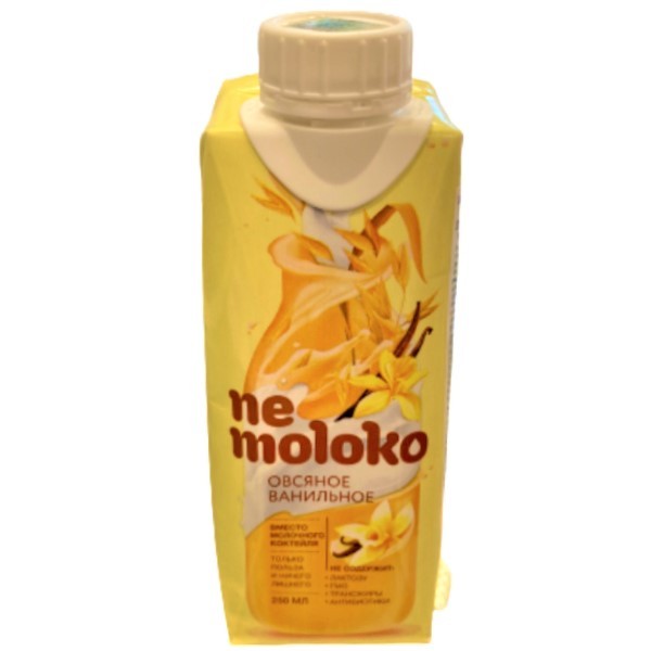 Oatmeal drink "Ne moloko" vanilla without lactose 250ml