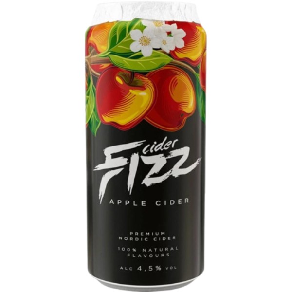 Сидр "Fizz" со вкусом яблока 4.5% ж/б 0.5л