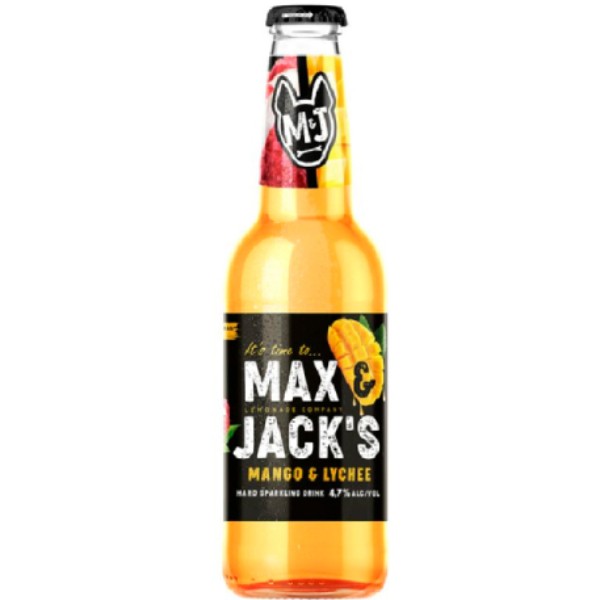 Beer based on "Maс and Jaсk" with mango and lychee flavor in a glass bottle 0.4l