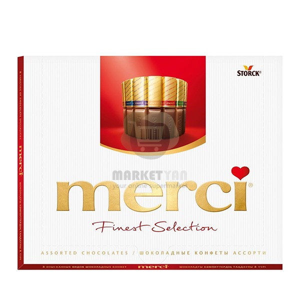 Коллекция шоколадных конфет "Merci" 250 гр.
