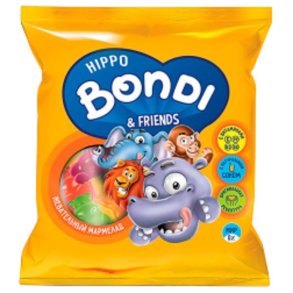 Chewing marmalade "Bondi" Hippo and friends 70g