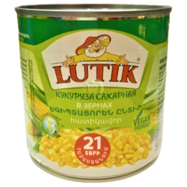 Кукуруза "Lutik" сахарная в зерная 425мл