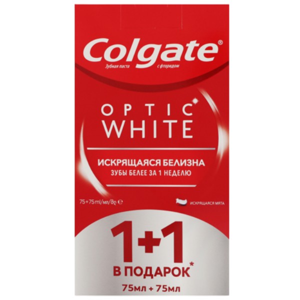 Зубная паста "Colgate" Optical white 75мл 2шт