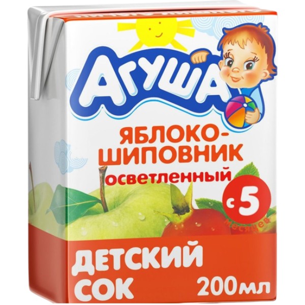 Juice "Agusha" for children apple rosehip 5 months 200ml