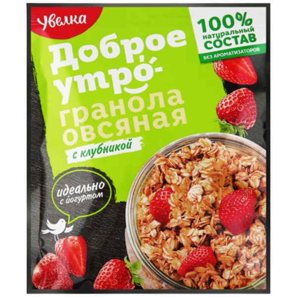 Granola oat "Uvelka" with strawberry 40g