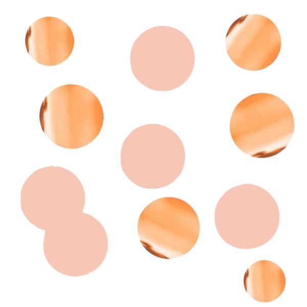 Confetti "Krugi Mix" tender pink foil 2.5 cm