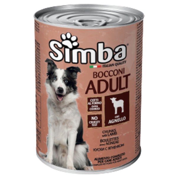 Canned food for dogs "Simba" lamb pieces 415g