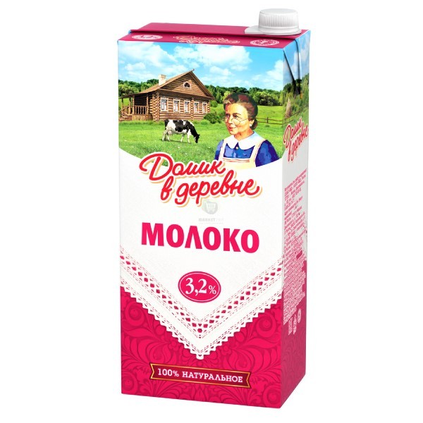 Молоко "Домик в деревне" 3,2% 950гр