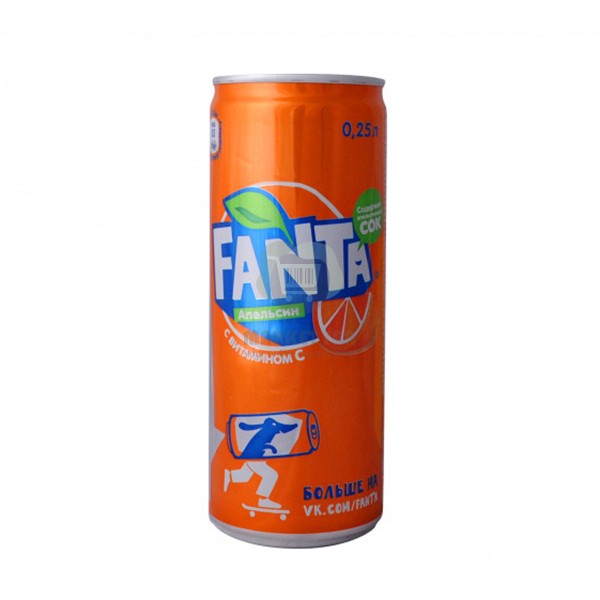 Refreshing drink "Fanta" orange 0.25l
