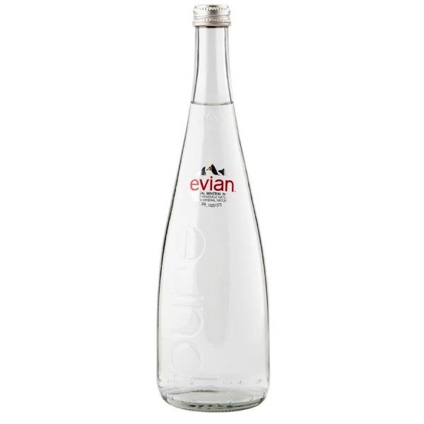 Carbonated water "Evian" glass container 0.75l