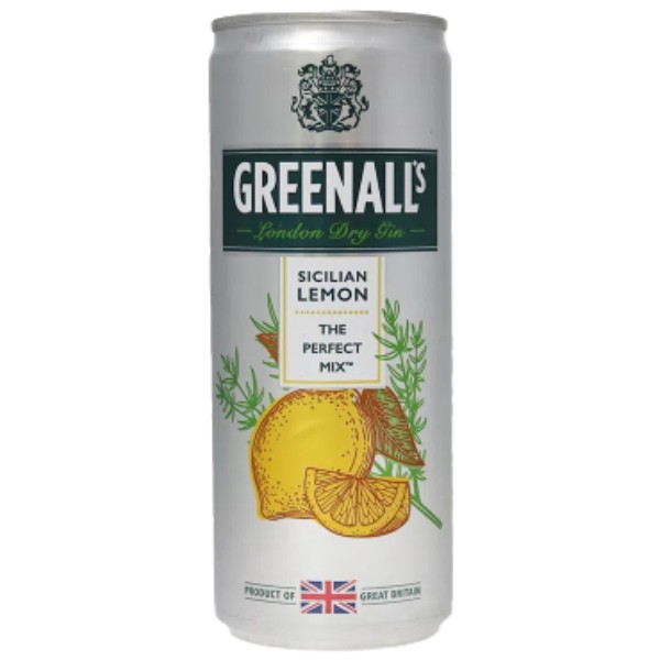 Ջին «Greenall's» սիցիլիական կիտրոնով 5% 250մլ