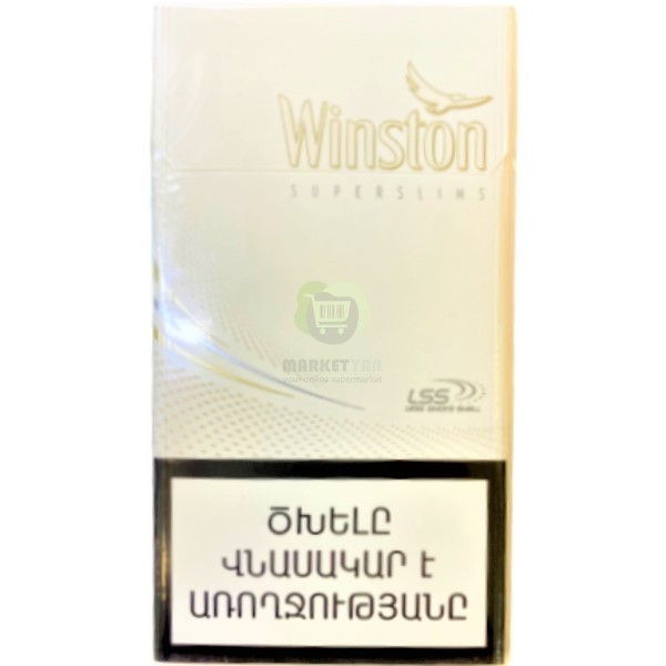 Cigarettes "Winston" white Superslims 20pcs