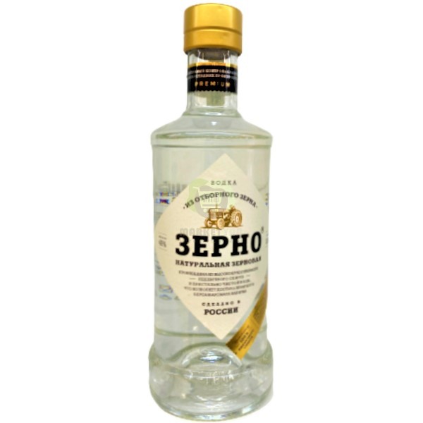 Vodka "Zerno" Natural grain 40% 0.5l