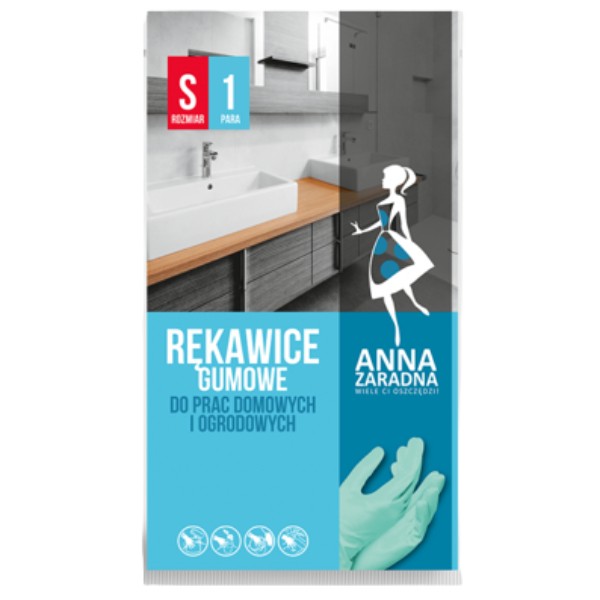Glove "Anna Zaradna" S rubber 1pcs