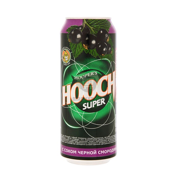 Low-alcohol drink "Hooch" with currant flavor 7.2%.