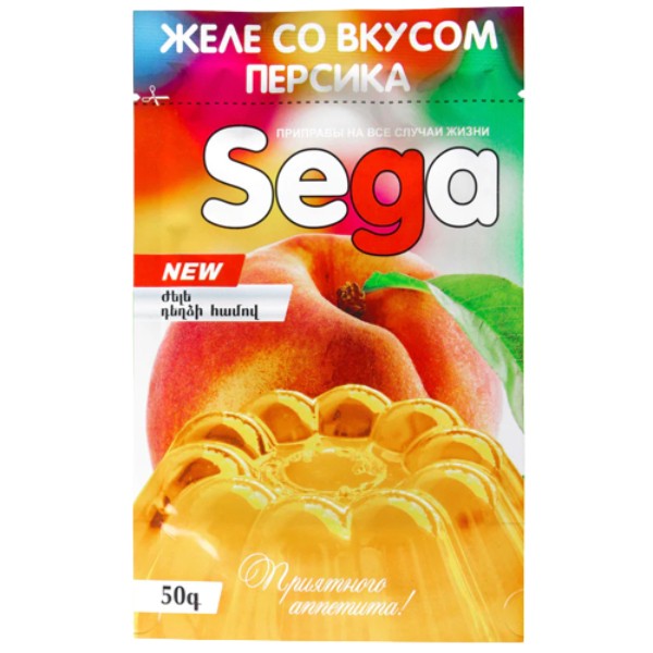 Jelly "Sega" with peach flavor 50g