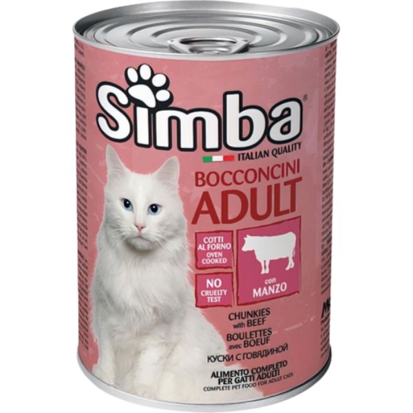 Canned food for cats "Simba" with beef 415g