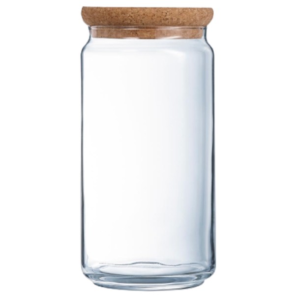 Jar "Luminarc" glass with wooden lid 1.5l