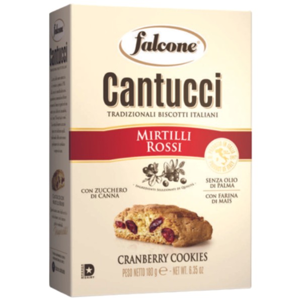 Печенье "Falcone" Cantucci с клюквой 180г