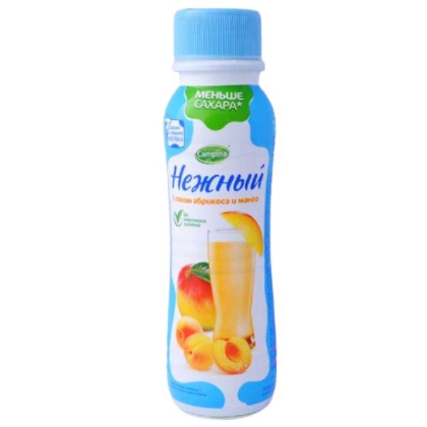 Напиток йогуртовый "Нежный" с соком абрикоса и манго 0.1% 285г