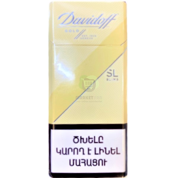 Cigarettes "Davidoff" Gold Slims 20pcs