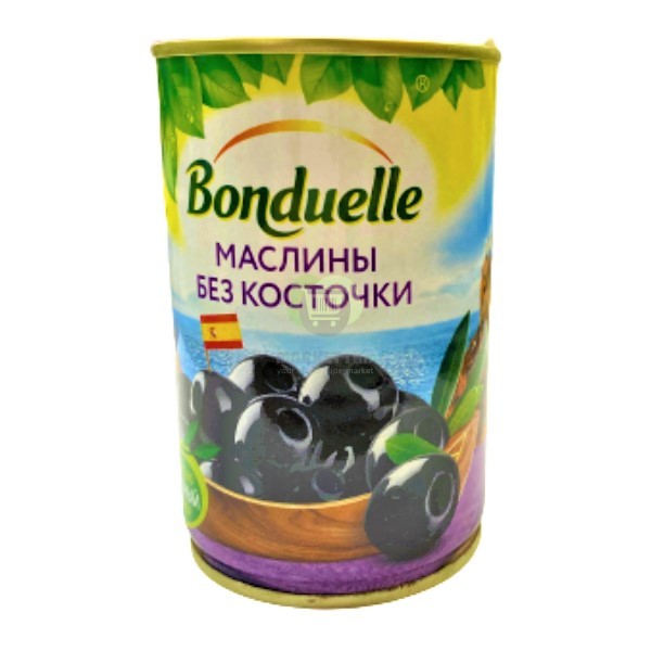 Маслины "Bonduelle" черные без косточки 300г