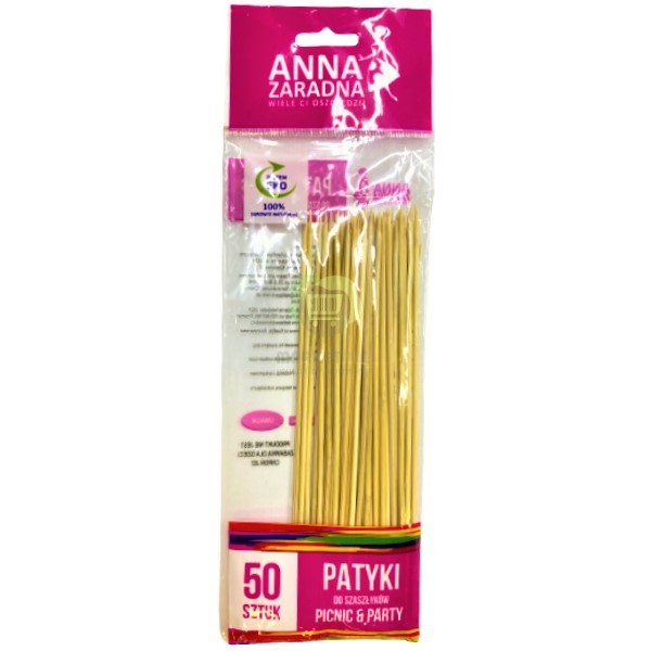 Sticks "Anna Zaradna" for barbecue 20cm 50pcs