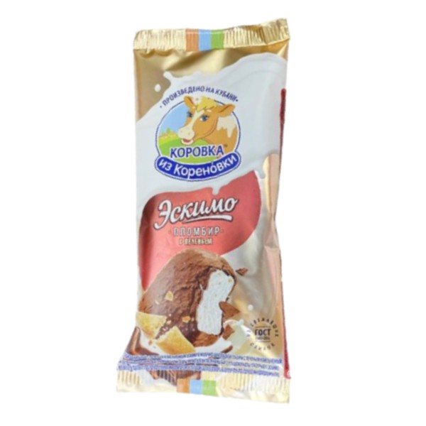 Ice cream "Korovka iz Korenovki" glazed Eskimo with cookie 70g