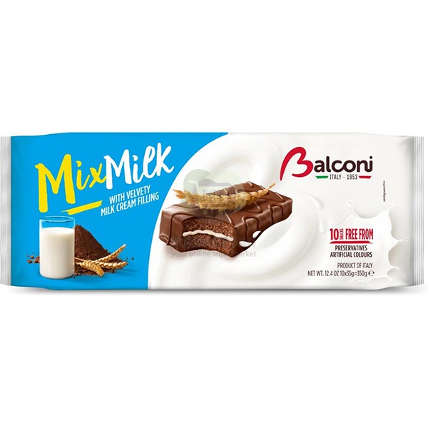 Biscuit "Balconi" Mix-max, milk 10 pieces 350 gr
