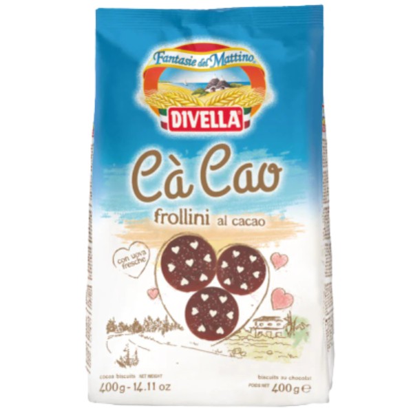 Печенье "Divella" Ca Cao с какао 400г