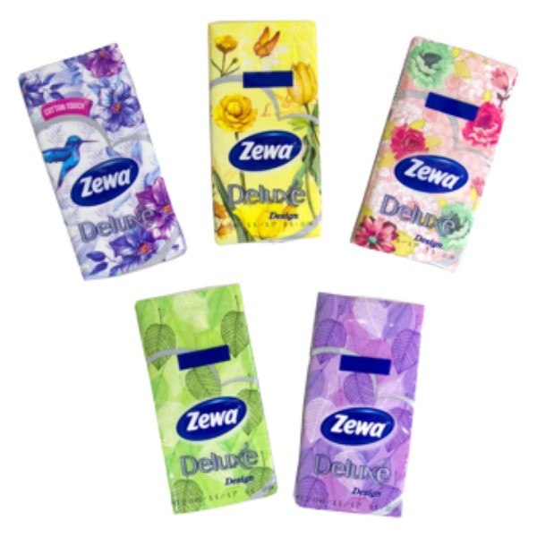 Платки носовые бумажные "Zewa" 3-х слойные 10шт
