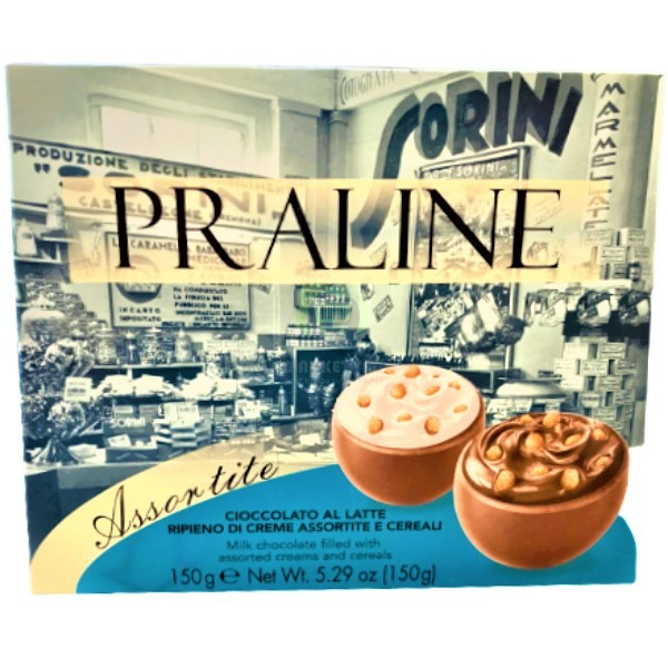 Շոկոլադե հավաքածու «Sorini» Praline Assortite կաթնային շոկոլադ՝ լցված սերուցքով և հացահատիկով 150գ
