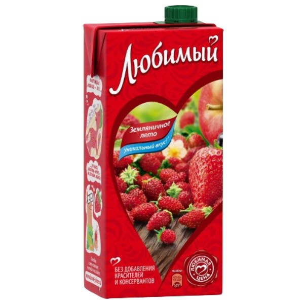 Juice "Lyubimiy" strawberry 0.95l