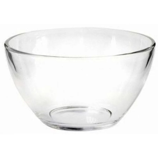 Glass salad bowl "Marketian" smooth 101542 13cm