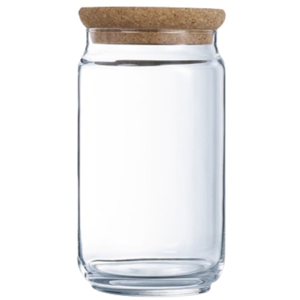 Jar "Luminarc" glass with wooden lid 2l