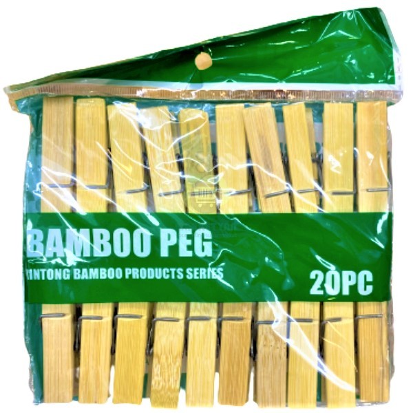 Прищепки для белья "Xintong" бамбуковые 20шт