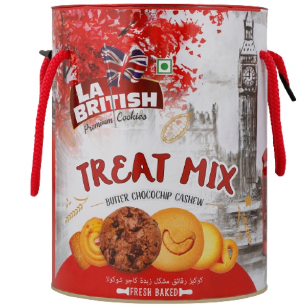 Cookies "La British" with chocolate chips and cashew butter in a container 200g
