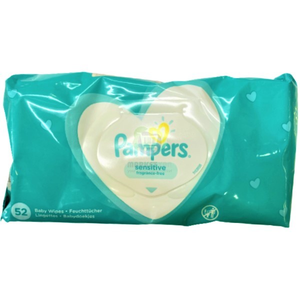 Wipes "Pampers" Sensitive wet baby 52pcs