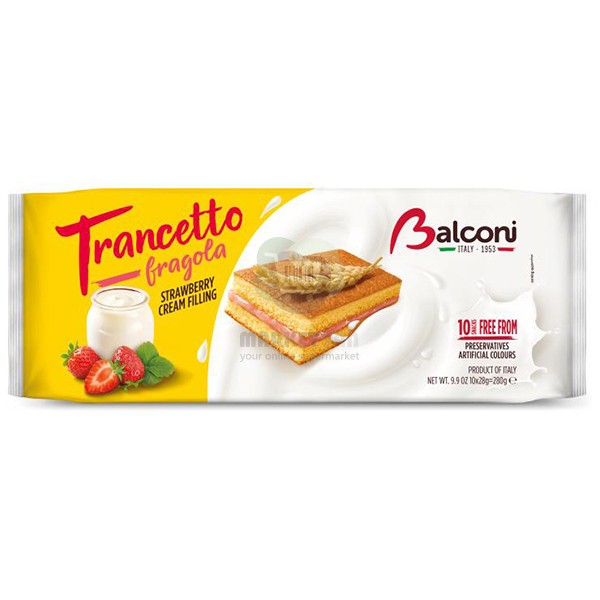 Biscuit "Balconi" Tranchetto, strawberry 280 gr