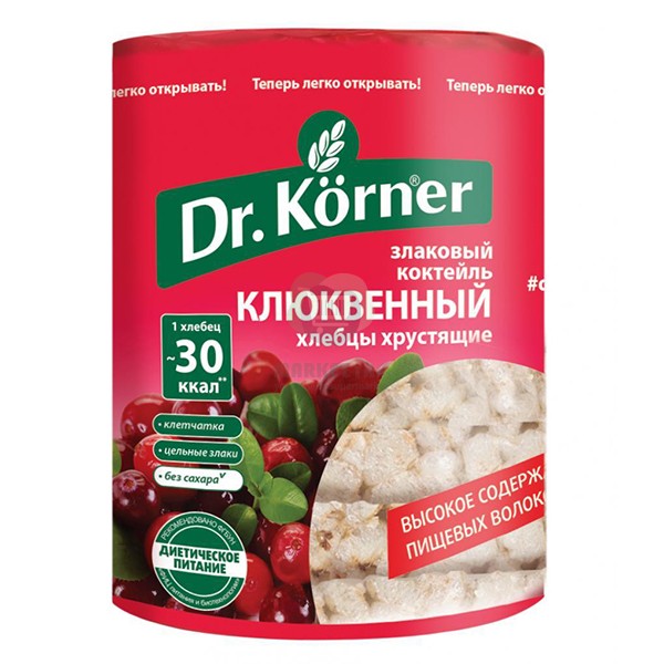 Хрустящий хлеб "Dr. Korner" клюква 100 гр