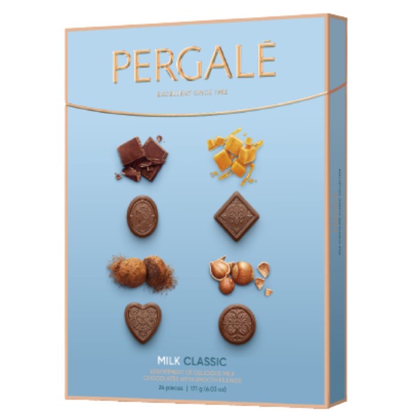Շոկոլադե կոնֆետների հավաքածու «Pergale» Կլասիկ կաթնային 171գ