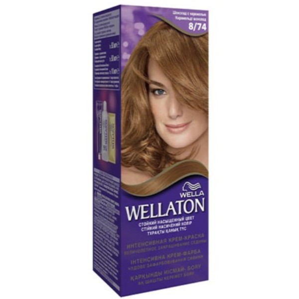 Hair dye "Wellaton" N8 74