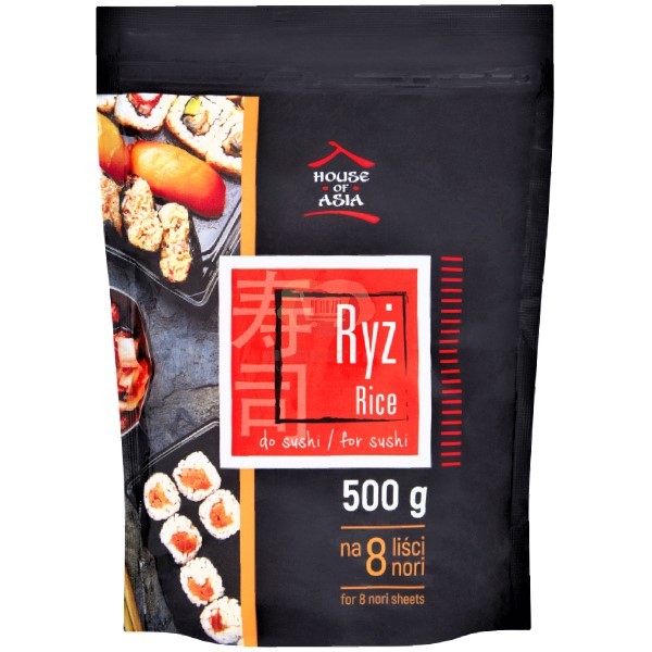 Round -grain rice "House of Asia" for sushi for 8 nori sheets 500g